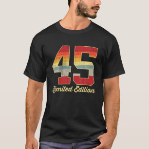 Camiseta 45 Birthday Vintage Limited Edition 1977 45 Anos
