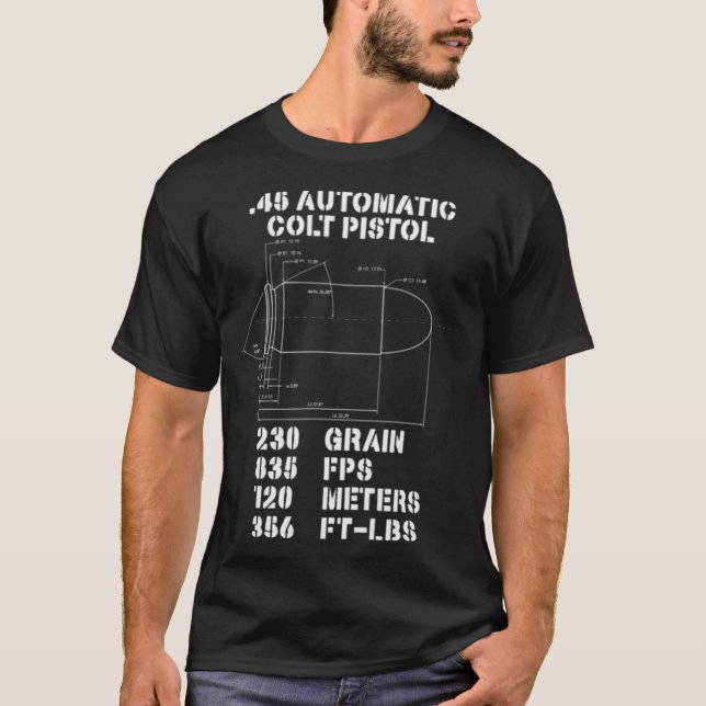 Camiseta 45 Dimensões ACP (Frente)