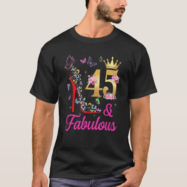 Camiseta 45 e Fabulosa Borboletas H de 45 anos (Frente)