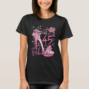 Camiseta 45 E Fabulosas Borboletas Florais Altos Saltos 45º