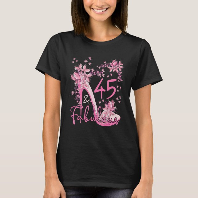 Camiseta 45 E Fabulosas Borboletas Florais Altos Saltos 45º (Frente)