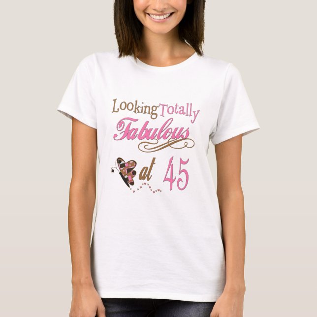 Camiseta 45th Presentes da festa de aniversário (Frente)