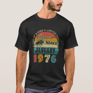 Camiseta 46º Aniversário, 46 Anos, Legenda Retroativa Desde