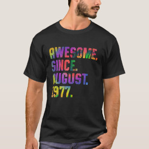 Camiseta 46º Aniversário Tie Dye Incrível desde agosto de 1