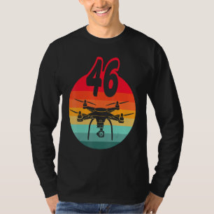Camiseta 46.º Aniversário I - Drones com controle remoto re