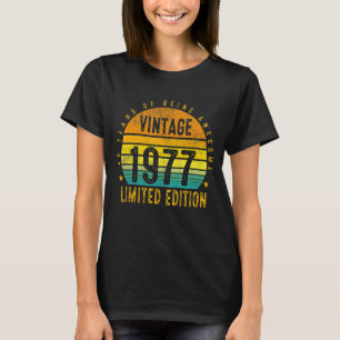 Camiseta 46 anos Vintage 1977 46º aniversário