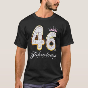 Camiseta 46 e Fabuloso Diamante C de Aniversário, 46 anos