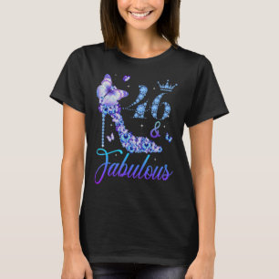 Camiseta 46 E Fabuloso Diamond High Heels Felizes 46.º Nasc