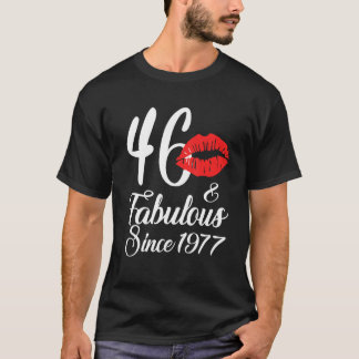 Camiseta 46 Fabuloso Desde 1977, 46 anos, 46 anos, aniversá