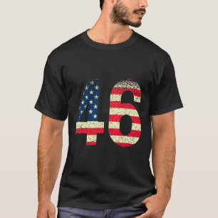 Camiseta 46 Joe Biden 46 Eleito Bandeira Americana 2020
