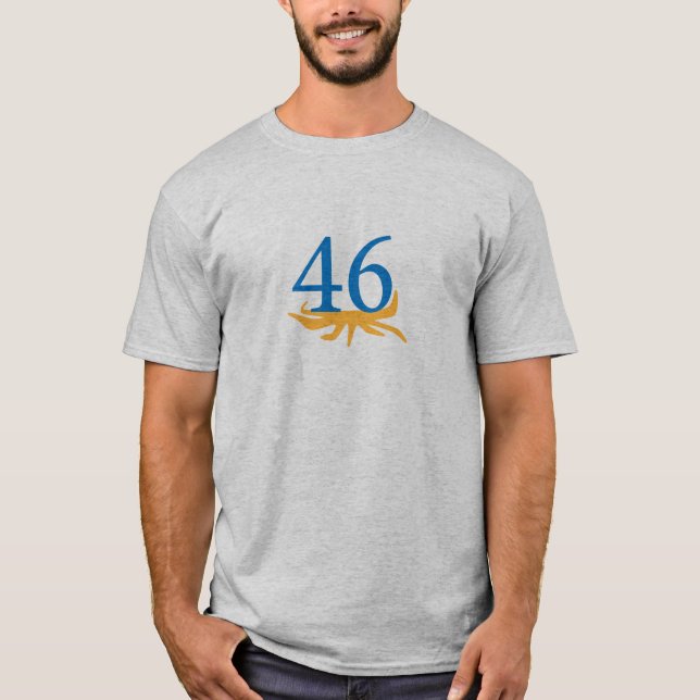 Camiseta 46° máscara com rosto Presidente com ranhura com f (Frente)