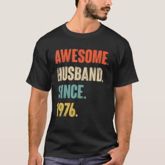 Camiseta 46 Wedding Aniversary Gift Him - Awesome Husband S
