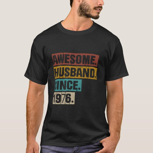 Camiseta 47º Aniversário De Casamento Para Ele Espetacular  (Frente)
