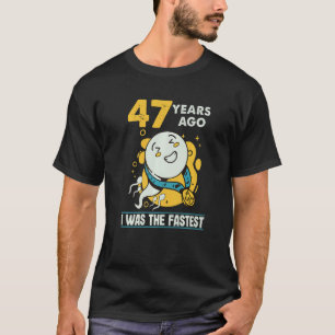 Camiseta 47º Aniversário Homens Humor Há 47 Anos Eu Era O F