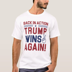 Camiseta 47º Presidente Donald Trump JD Vance Nós vencemos