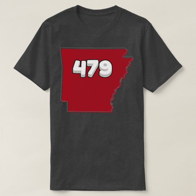 CAMISETA 479 CÓDIGOS DE ÁREA ARKANSAS WPS (Frente do Design)