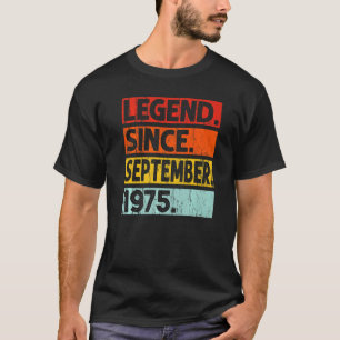 Camiseta 47.a Legenda de Aniversário Desde setembro de 1975