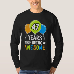 Camiseta 47 Anos De Espantoso 47.º Balão De Aniversário