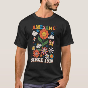 Camiseta 47 anos de idade incrível desde 1976 Groovy Retro