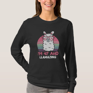 Camiseta 47 anos de idade, Llamparelhando Llama 47.o aniver