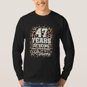 Camiseta 47 Anos De Incrível 47.º Aniversário, Cute Leopa