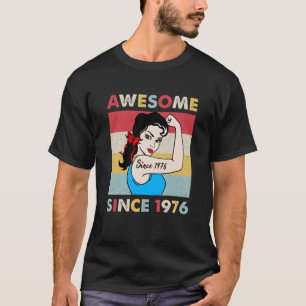 Camiseta 47 anos é incrível desde 1976 47º aniversário