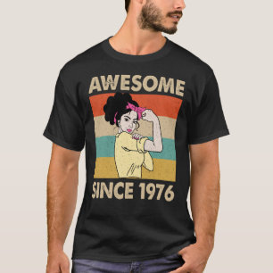 Camiseta 47 anos é incrível desde 1976 47º aniversário