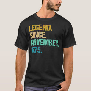 Camiseta 47 anos é incrível desde novembro de 1975 47th Bir