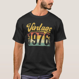Camiseta 47 anos Vintage 1976 47º aniversário