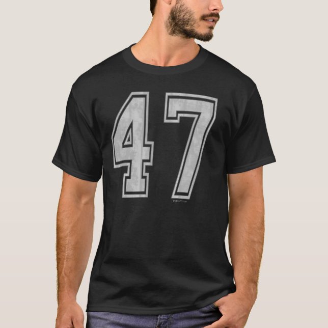 Camiseta 47 Cinzas de Jersey personalizadas (Frente)