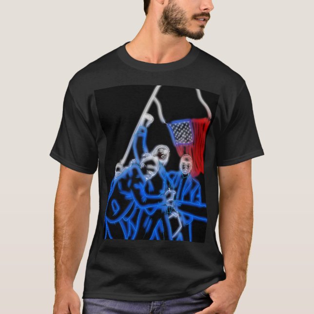 Camiseta 47 Sobrevivências em Neon (Versão 2) (Frente)