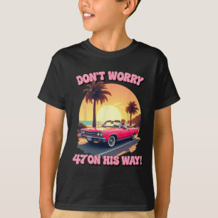 Camiseta 47 Trump Pink Car Ride Retro Vintage Style Beach S