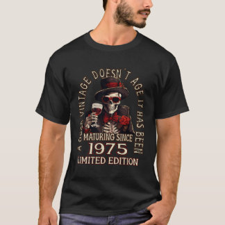 Camiseta 48º Aniversário De 1975 Um Bom Ano 48º Aniversário