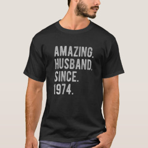 Camiseta 48º Aniversário De Casamento Para Ele Marido Incrí