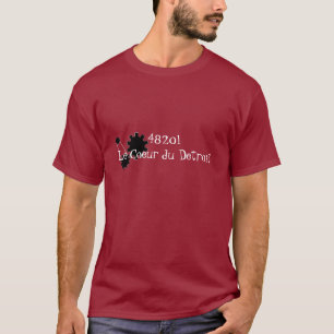 Camiseta 48201Le Coeur du Detroit com logotipo da