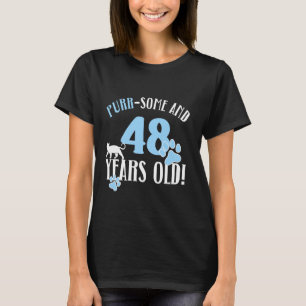 Camiseta 48. º Aniversário, 48 anos de idade Cat Mãe Gato N