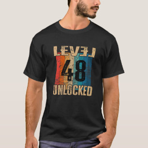 Camiseta 48. º Aniversário Nível da Vintagem Desbloqueada