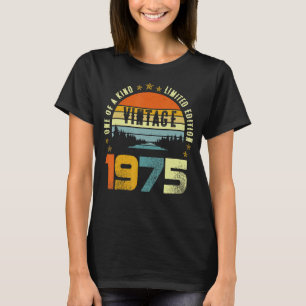 Camiseta 48 Aniversário Vintage 1975 Um Dos Tipos