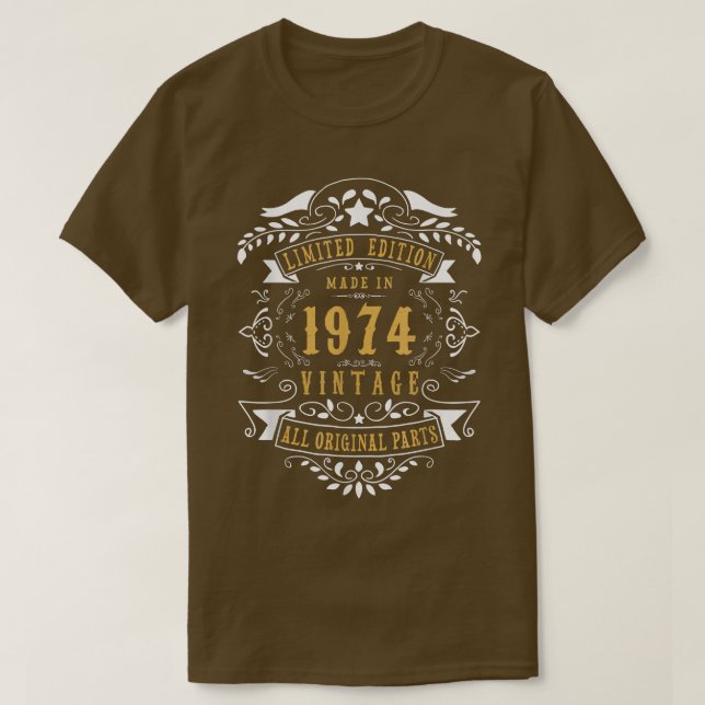 Camiseta 48 anos de idade 48º aniversário Nascer em 1974 Ho (Frente do Design)
