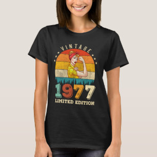 Camiseta 48 anos de idade no domingo de 1977 Vintage 48º an