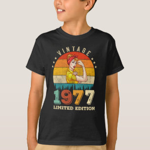 Camiseta 48 anos de idade no domingo de 1977 Vintage 48º an