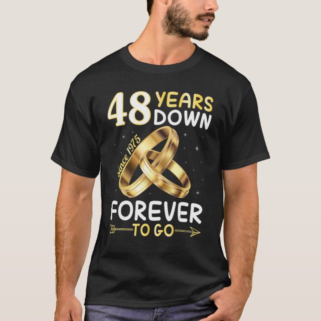 Camiseta 48 Anos Desde 1975 Para Ir Casar Com Ele (Frente)