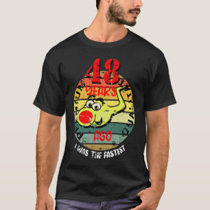 Camiseta 48 anos dizendo que células de esperma vão para o 