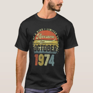 Camiseta 48 anos é incrível desde outubro de 1974 48º anive