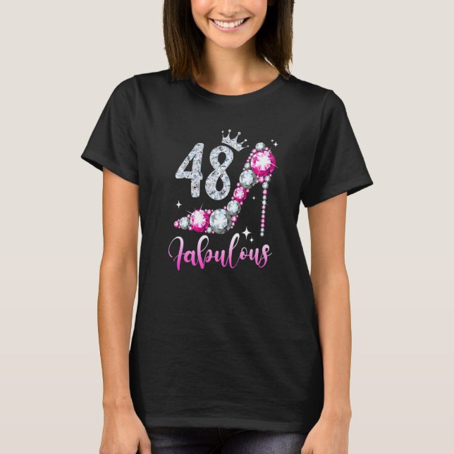 Camiseta 48 E Fabuloso 48º Aniversário, Calçados de Alto Cu (Frente)
