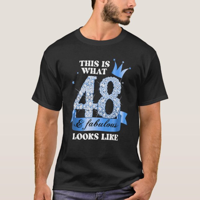 Camiseta 48 e fabuloso I Blue Black Party Group Candid Phot (Frente)