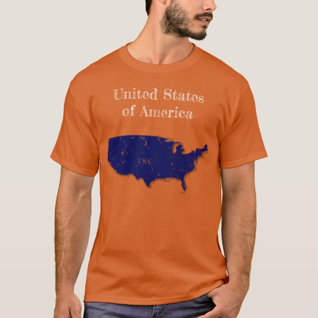 Camiseta 48 Estados Unidos Interestadias [Design Marinho Az (Frente)