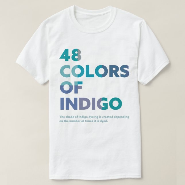 CAMISETA 48COLORS OF INDIGO (Frente do Design)