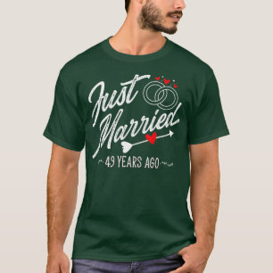 Camiseta 49º Aniversário De Casamento Oferece-Lhe Presentes