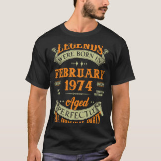 Camiseta 49º Aniversário Nascer De Legendas Vintage Em Feve